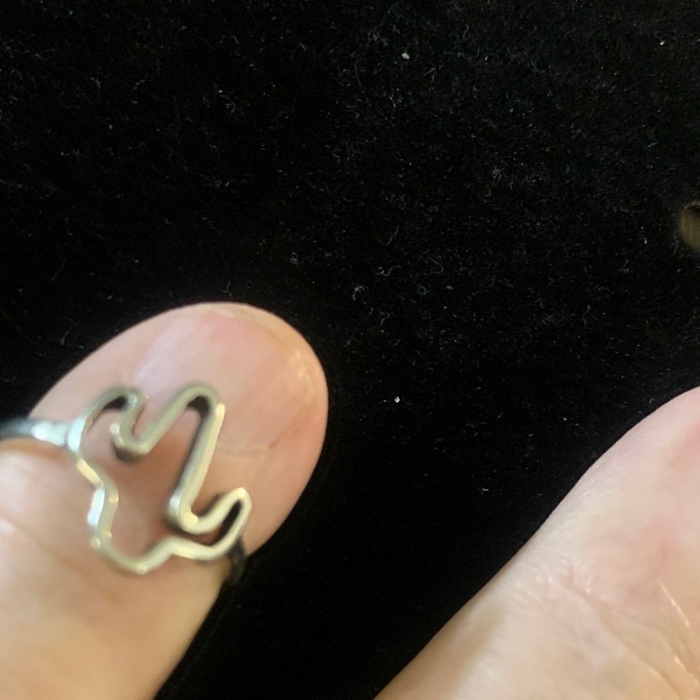 Silver Cactus Ring Bogo
